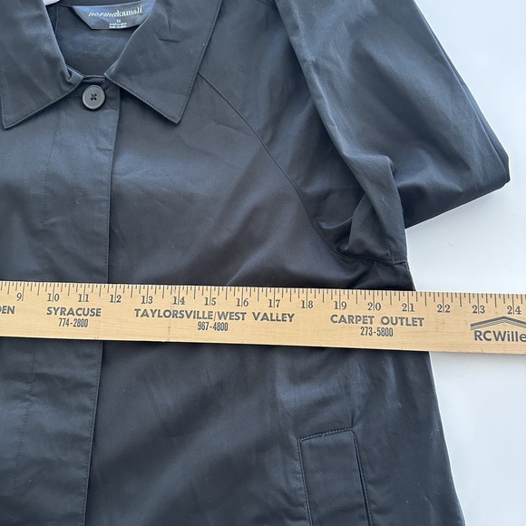 Norma Kamali Jacket 12 Black A-Line Swing Glam Mod Versatile Retro Lightweight - Picture 10 of 13